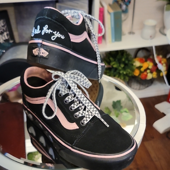 Vans Bad For You Limited Edition Women's Black and Pink Sneakers